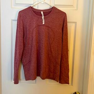 Lululemon swiftly relaxed fit shirt. Heathered pink size 10